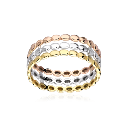 Anillo Oro tricolor 18k "Camelia"