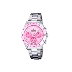 Reloj Festina acero ceramic esfera rosa mujer F20693/2
