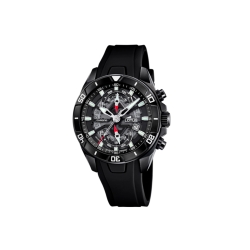 Reloj Lotus hombre esfera negra correa caucho negra 18945/6