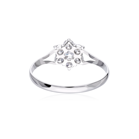 Anillo "Cane" Oro blanco 18k y Circonitas