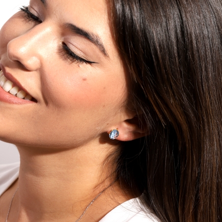 Pendientes Oro 18k y Topacios Azules "Renatta"