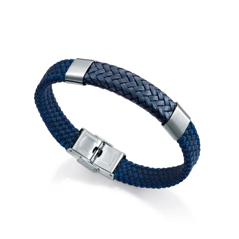 Pulsera Viceroy piel azul trenzada 75239P01013
