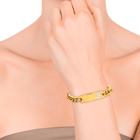 Pulsera Viceroy Acero dorado y placa 1368P01012