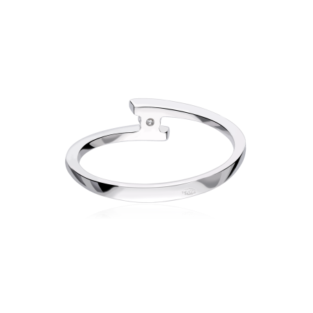 Anillo "Ancona" Oro Blanco 18k y Diamante 0.07 cts