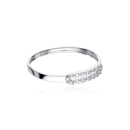 Anillo Oro 18k y circonitas "Belt"