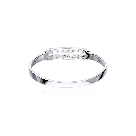 Anillo Oro 18k y circonitas "Belt"