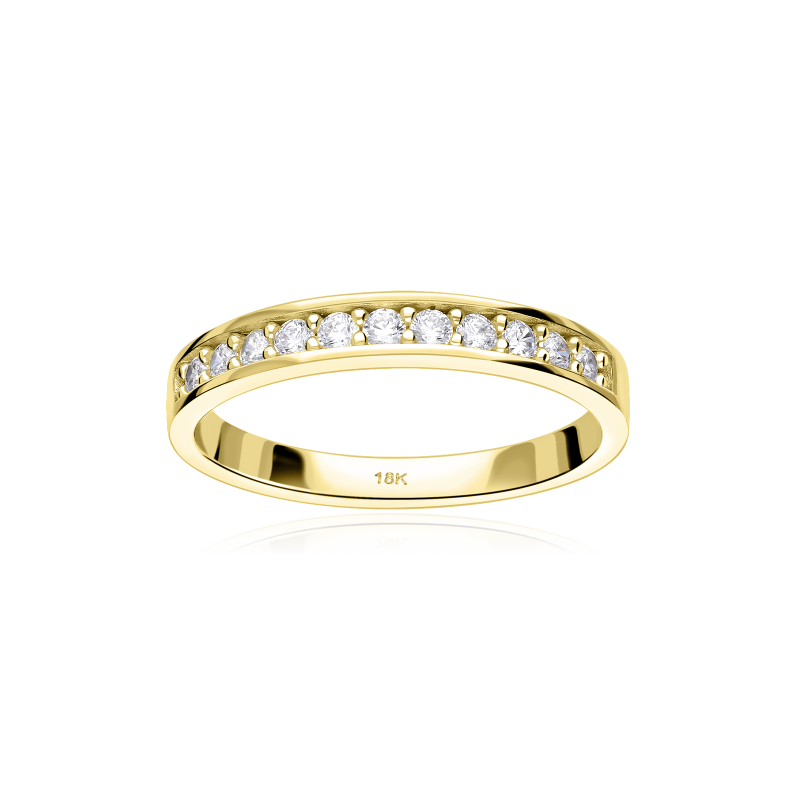 Anillo "Maira" Oro 18k  y circonitas