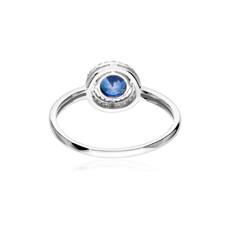 ANILLO "COLOR LIFE" ORO BLANCO 18K ZAFIRO Y CIRCONITAS