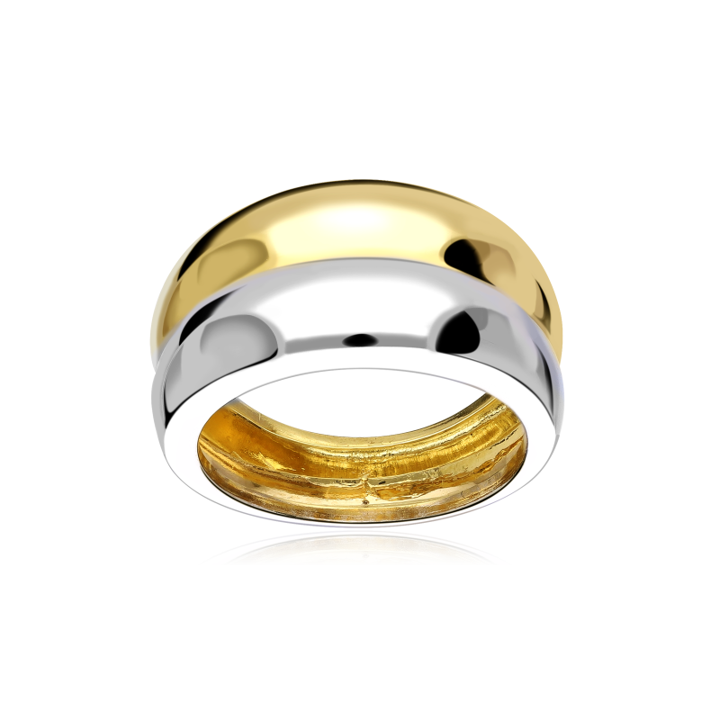 Anillo Oro Bicolor 18k "Rovigo"
