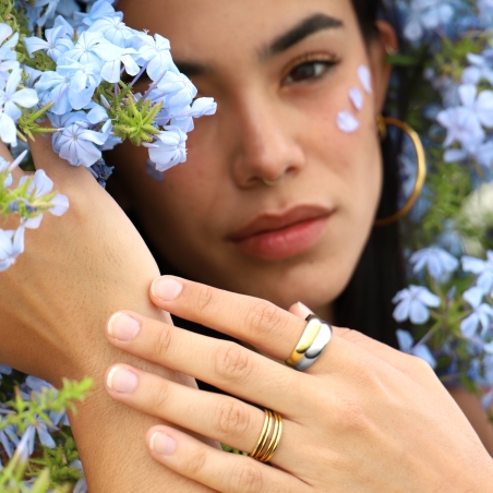 Anillo Oro Bicolor 18k "Rovigo"