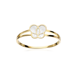 Anillo Oro 18k y nácar "Farfalle"