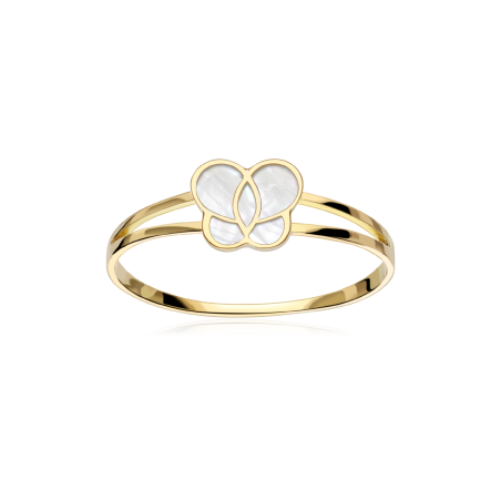 Anillo Oro 18k y nácar "Farfalle"