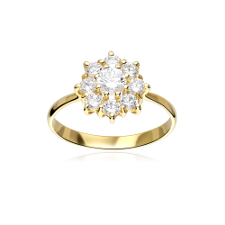Anillo Oro 18k y circonitas "Adria"
