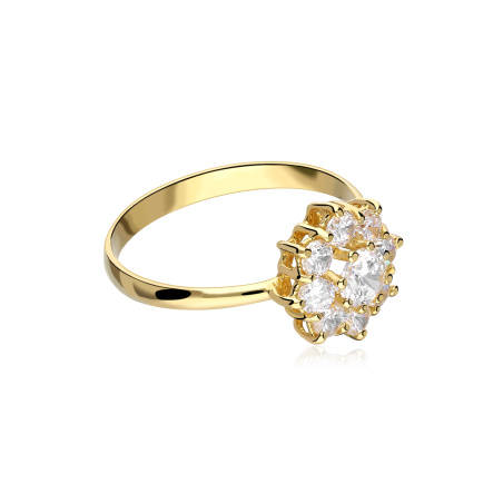 Anillo Oro 18k y circonitas "Adria"