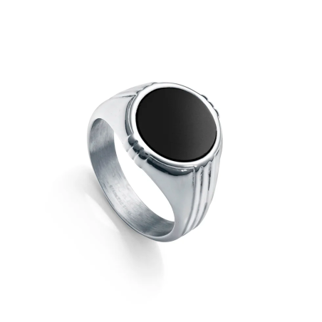 Anillo Viceroy Acero y Ágata negra 14119A