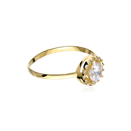 Anillo Oro 18k y circonitas "Plánete"