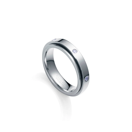 Anillo giratorio Viceroy Acero y circonitas 14155A