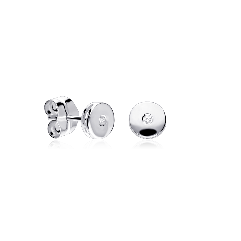 Pendientes Oro 18k y diamantes 0.03cts "Mara"