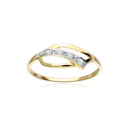 Anillo "Nels" Oro 18k y circonitas