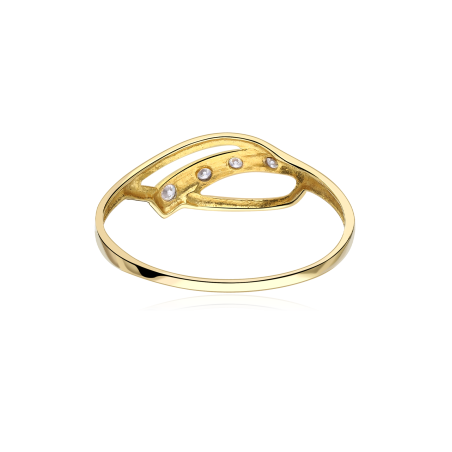 Anillo "Nels" Oro 18k y circonitas