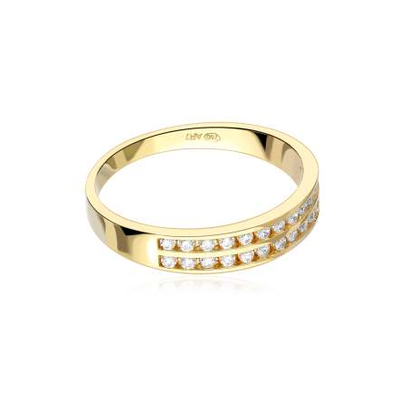 Anillo Oro 18k y circonitas "Leire"