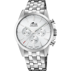 Reloj Lotus acero esfera blanca hombre 18989/1