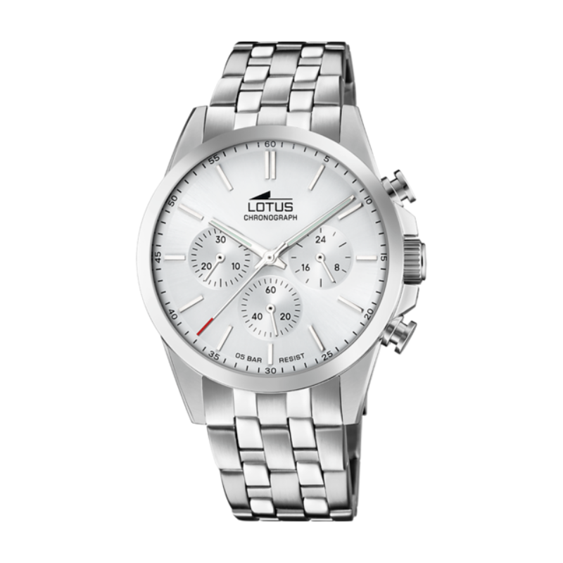 Reloj Lotus acero esfera blanca hombre 18989/1