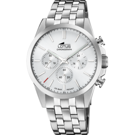 Reloj Lotus acero esfera blanca hombre 18989/1