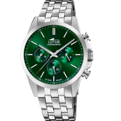 Reloj Lotus acero esfera verde hombre 18989/2