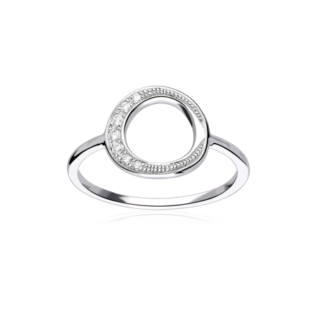 Anillo Oro 18k y diamantes 0.076cts "Circle"