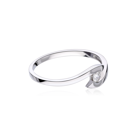 Anillo Oro 18k y Diamante 0.10cts "Sacer"