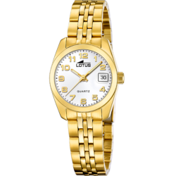 Reloj Lotus mujer acero dorado IP esfera blanca 18993/1
