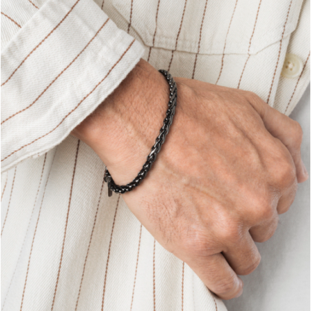Pulsera Lotus acero negro hombre LS2366-2/3