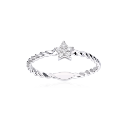 Anillo Oro 18k y diamantes 0.06cts "Barletta Estrella"