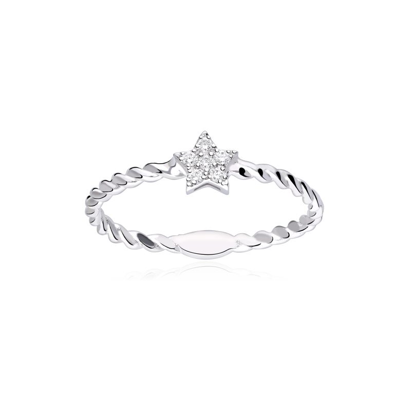 Anillo Oro 18k y diamantes 0.06cts "Barletta Estrella"