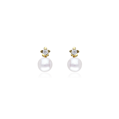 Pendientes "Moira" Oro 18k P. Cultivadas