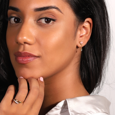 Pendientes Itemporality Plata de ley Baño Oro 18k SEA-208-083-UU