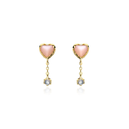 Pendientes Itemporality Plata de ley Baño Oro 18k SEA-208-083-UU