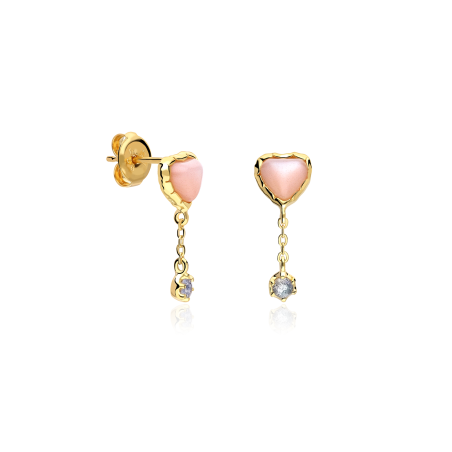 Pendientes Itemporality Plata de ley Baño Oro 18k SEA-208-083-UU