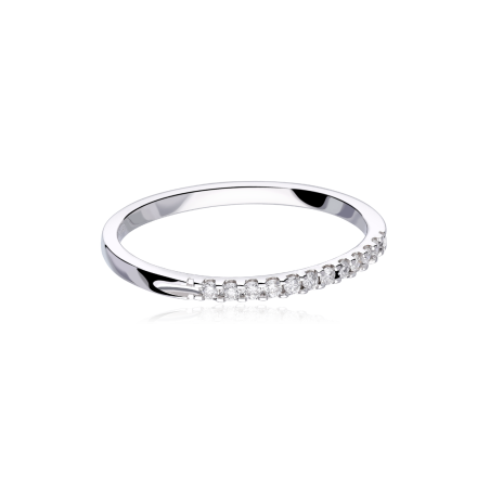 Anillo "Anahí" 0.10 cts. Oro Blanco y Diamante