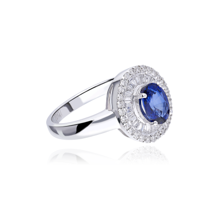 Anillo "Genova" Zafiro y Diamantes