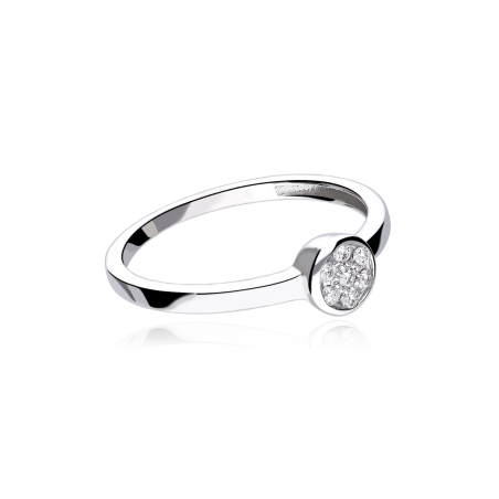 ANILLO "VIGEVANO" ORO BLANCO 18K Y DIAMANTES 0.08 CTS