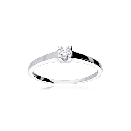 ANILLO "CARRARA" ORO BLANCO 18K Y DIAMANTE 0.15 CTS