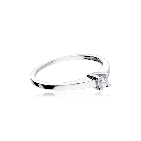 ANILLO "CARRARA" ORO BLANCO 18K Y DIAMANTE 0.15 CTS