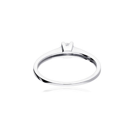 ANILLO "CARRARA" ORO BLANCO 18K Y DIAMANTE 0.15 CTS