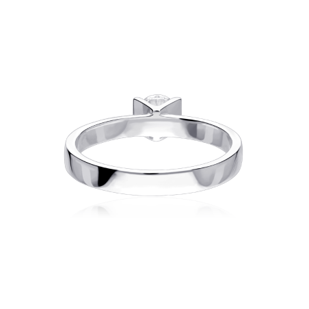 Anillo "Fiumicino" Oro Blanco 18k  y Diamante 0,40 cts