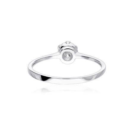Anillo "Bolzano" Oro Blanco 18k y Diamantes 0.23 cts