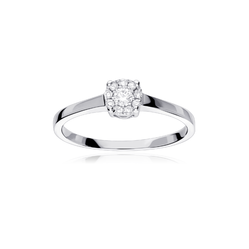 Anillo Oro 18k y diamantes 0.16cts "Monza"