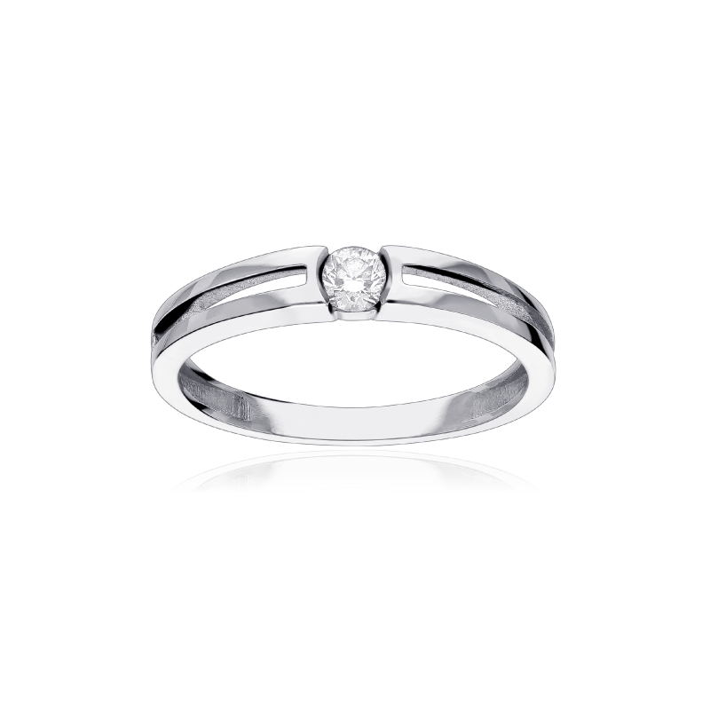 Anillo Oro 18k y Diamante 0.15cts "Cesena"