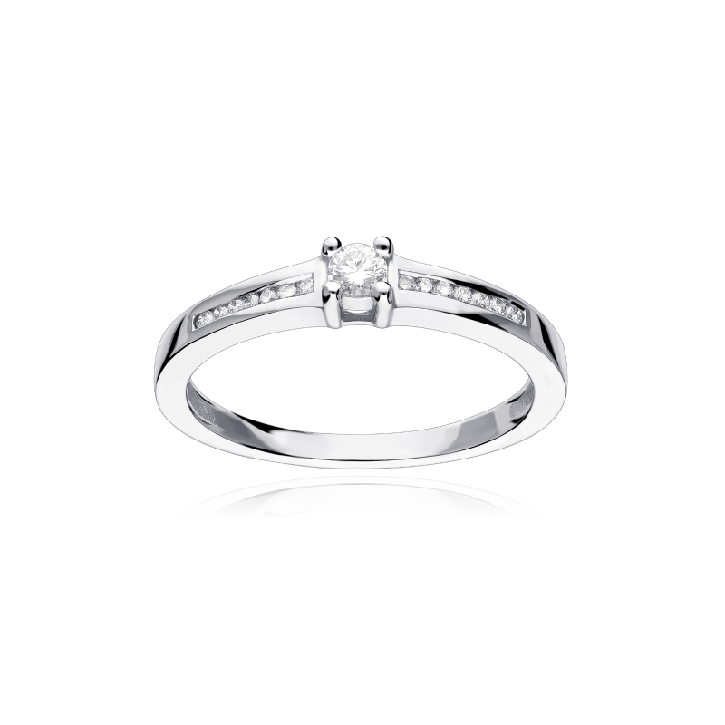 Anillo "Caserta" Oro 18k y Diamantes 0.18 cts